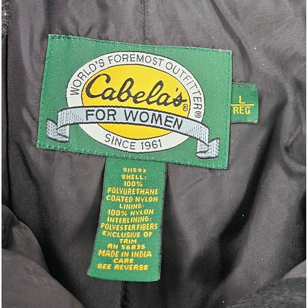 Cabela's Women Anorak Red/Black Coat No Hood Thinsulate Insulation Lined Sz L - Picture 6 of 9